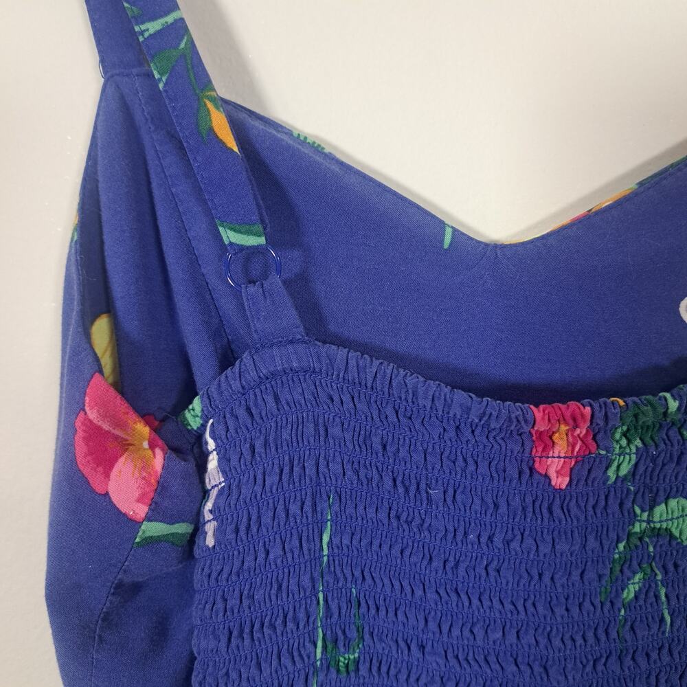 Old Navy Fit and Flare Floral Cami Dress Blue Women's XS - Picture 3 of 6